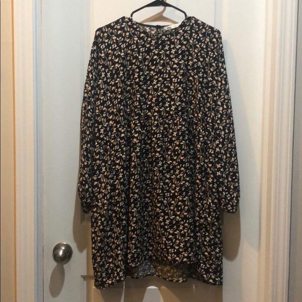 Zara NWT floral long sleeve Dress